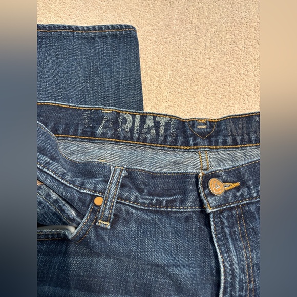 Ariat M4 Boot Cut Jeans Men's 36x36 Blue Denim Embroidered - Picture 4 of 9